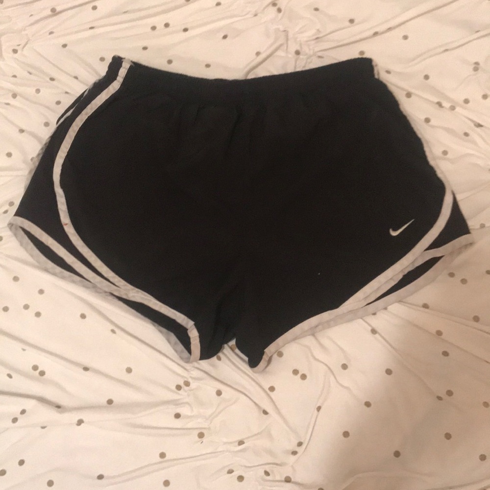 Black and white nike shorts